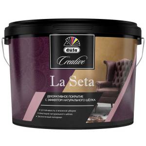 Покрытие декоративное Dufa Creative La Seta эффект натурального шелка база Argento ST-001 1 кг