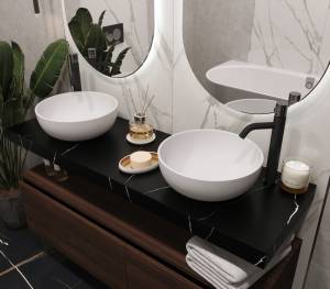 Столешница Armadi Art Flat 869-140-NM прямая Nero Marquina 1410x460x70