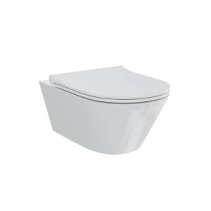 Унитаз подвесной Creto Logan L3 1003-001-L3W безободковый, без сиденья, белый