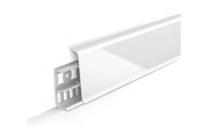 Плинтус Ideal Деконика D85 001-G Белый глянцевый 2200x85x22
