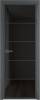 Межкомнатная дверь Profil Doors 5 AX цвет профиля Серая ночь, стекло безопасное 6 мм черное тонированное 700x2000