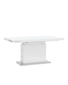 Стол обеденный Stool Group Глазго N-115-160-HGW DUAL глянцевый белый 160(215)x90x75