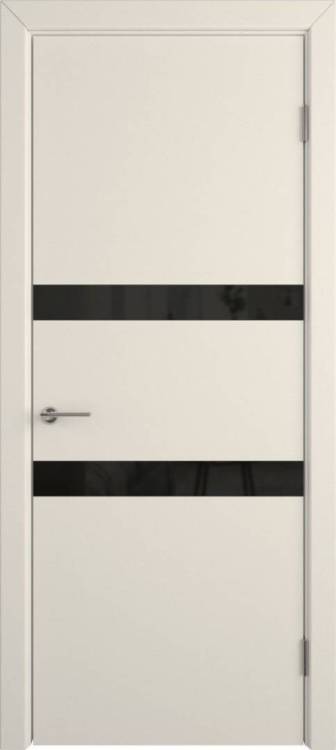 Межкомнатная дверь Владимирская Фабрика Дверей Niuta Ivory стекло Black Gloss 800x2000