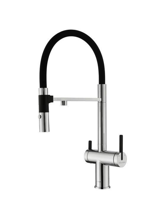 Смеситель для кухни Paulmark Gravity Gr213888-CR с гибким изливом, хром