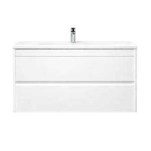 Тумба с раковиной Art&Max Family 100, подвесная, Bianco Lucido