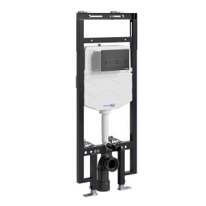 Система инсталляции для унитазов Wasserkraft Dinkel 58TLT.010.ME.MB03 клавиша черный матовый