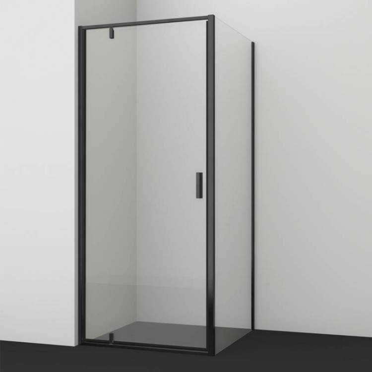 Душевой уголок Wasserkraft Elbe 74P28 профиль черный, стекло прозрачное, 80x90x200
