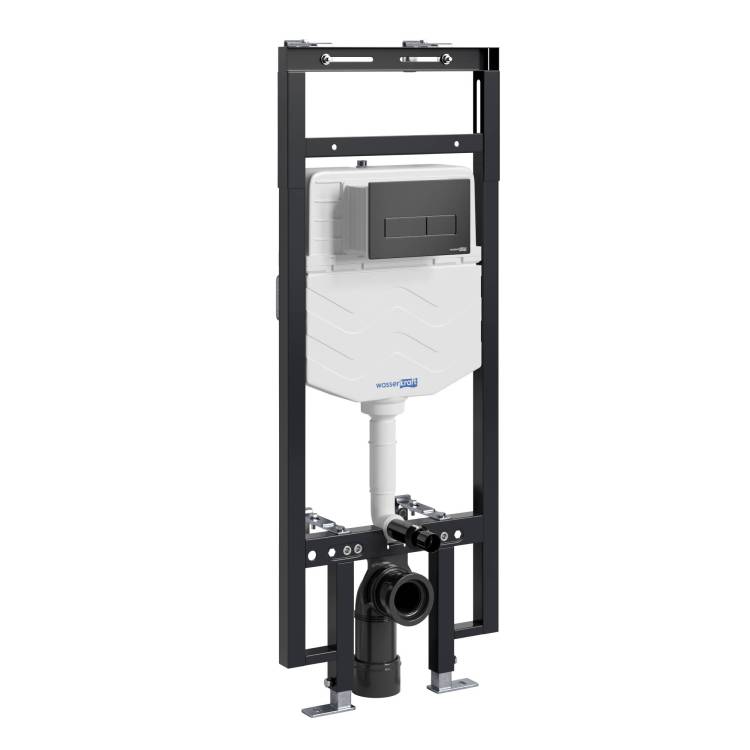 Система инсталляции для унитазов Wasserkraft Dinkel 58TLT.010.ME.MB03 клавиша черный матовый