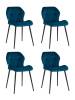 Набор из 4 стульев Stool Group Эдвин AV 407-Cdo-08 X4 синий
