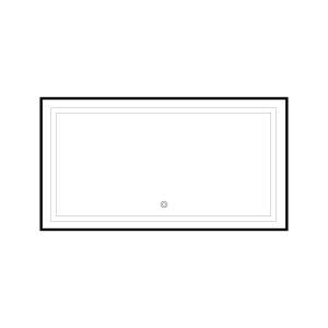 Зеркало Fixsen FX-2100B с LED подсветкой, черное, 100x80 см