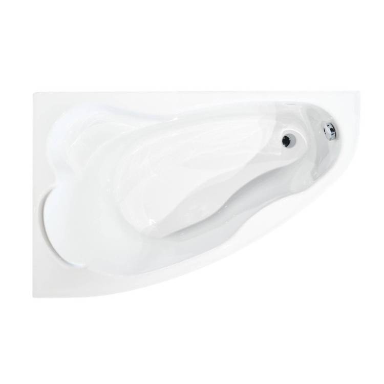 Акриловая ванна Creto Glaze 140x90 левая, с каркасом