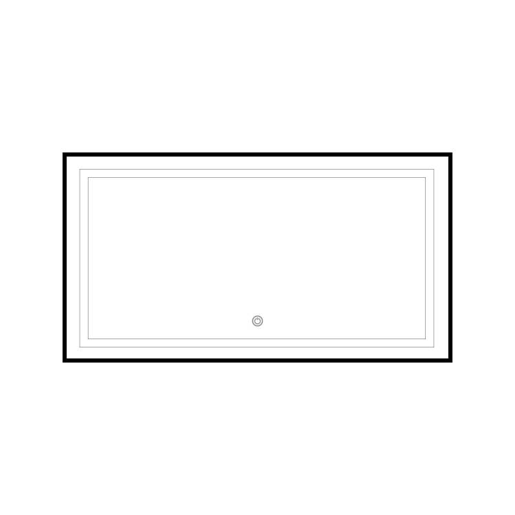 Зеркало Fixsen FX-2100B с LED подсветкой, черное, 100x80 см