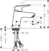 Смеситель для раковины Hansgrohe Logis 71077000 фото 5