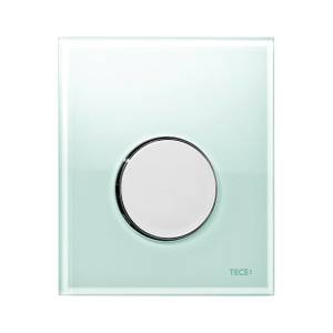 Кнопка смыва TECE Loop Urinal 9242653 зеленое стекло, кнопка хром