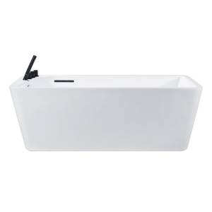 Акриловая ванна Orans BT-NL609BL белая, черный смеситель, 80x170