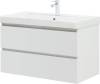 Тумба с раковиной Aquanet Vega 90 белый глянец фото 2