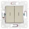 Выключатель 2-клавишный IEK Skandy SK-V20-1-10-K10 бежевый фото 5