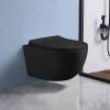 Унитаз подвесной Cerutti Spa Orlter CT10017 безободковый, сиденье микролифт, черный матовый фото 2