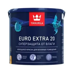 TIKKURILA EURO EXTRA 20 краска моющаяся для влажных помещений, база C (9л)