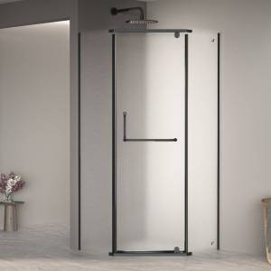 Душевой уголок RGW Passage PA-081B 35088188-24 профиль черный, стекло матовое, 80x80