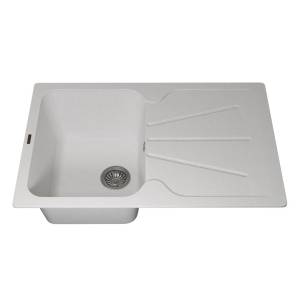 Мойка кухонная Uperwood Quartz UPD-04 3910202112 белая, 78x51