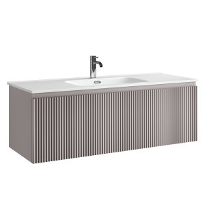 Тумба под раковину Sancos Snob R 1.0 SNR1.0120SM c одним ящиком Soft close, Doha Soft, 119.5x44.5x40.6