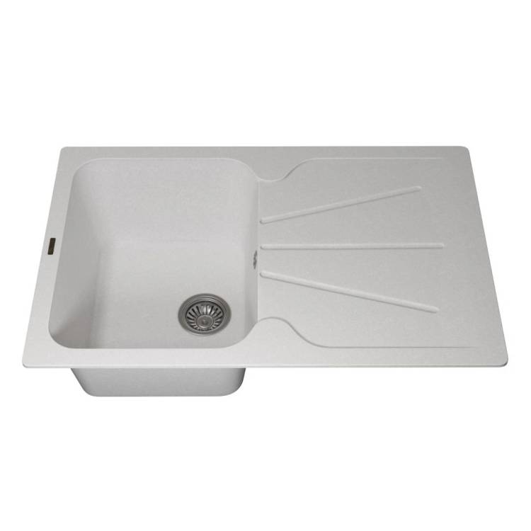 Мойка кухонная Uperwood Quartz UPD-04 3910202112 белая, 78x51