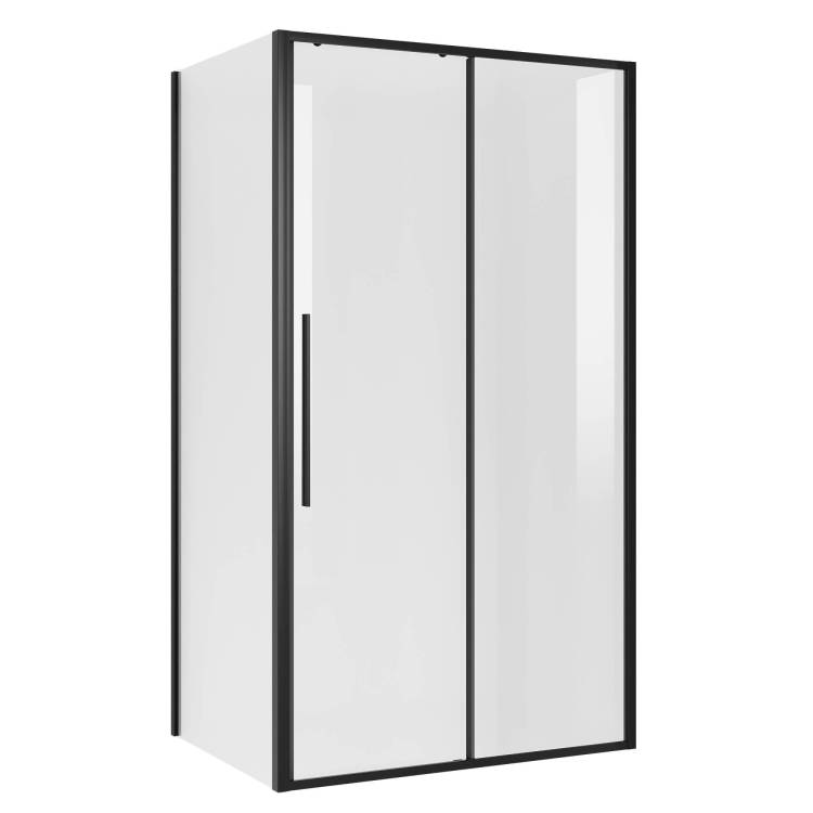 Душевой уголок Niagara Nova NG-84-14AB-A90B-34 профиль черный матовый, стекло прозрачное, 140x90x195