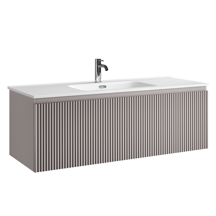 Тумба под раковину Sancos Snob R 1.0 SNR1.0120SM c одним ящиком Soft close, Doha Soft, 119.5x44.5x40.6