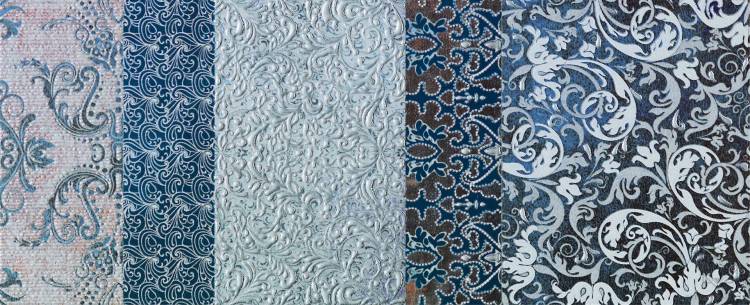 Декор Italgraniti Shine SH05DB Batik Turchese Decoro B 24x59