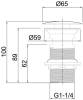 Донный клапан Allen Brau Priority 5.31024-MG без перелива, 1 1/4", графит браш фото 2