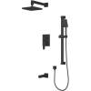 Душевой комплект Rush Thira TR3635-60Black черный, с внутренней частью