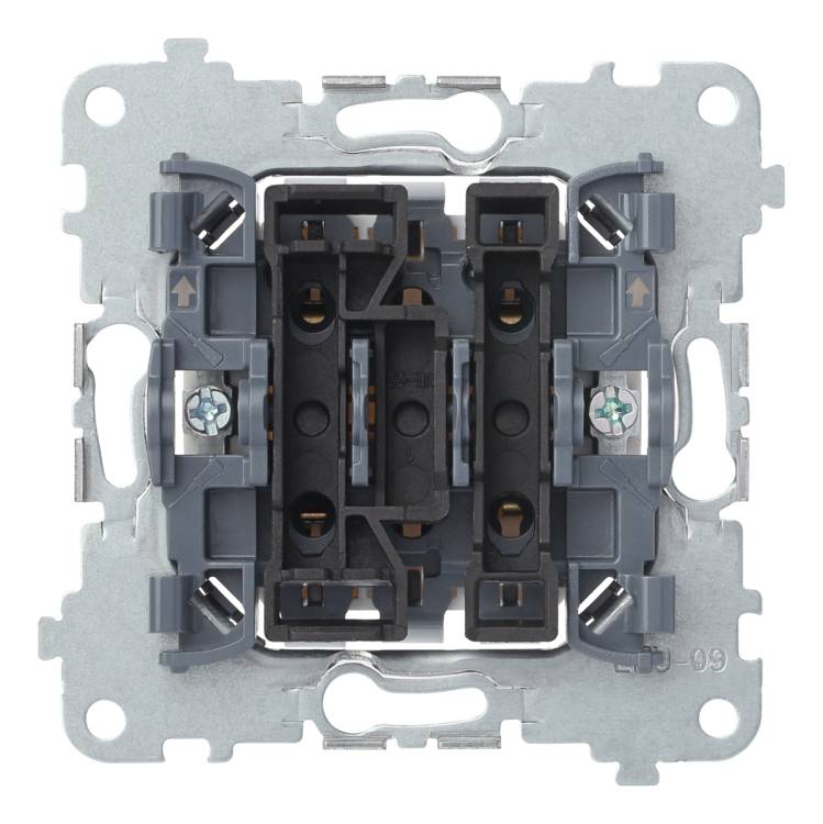 Механизм проходного двухклавишного выключателя Rikett 32101