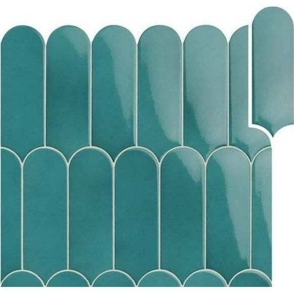 Керамическая плитка Natucer Fan Mix Turchese 7.2x19.5