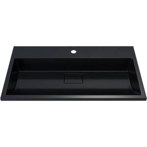 Раковина Uperwood Barsa 3939193463 черная глянцевая, 80x45