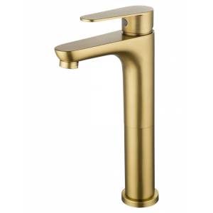 Смеситель для раковины Wonzon & Woghand WW-A40232-BG высокий, брашированное золото