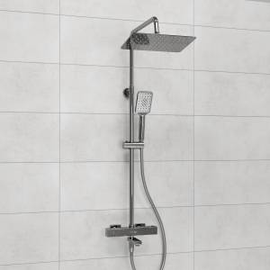 Душевой комплект Wasserkraft A199.069.126.087.CH Thermo с термостатическим смесителем, хром