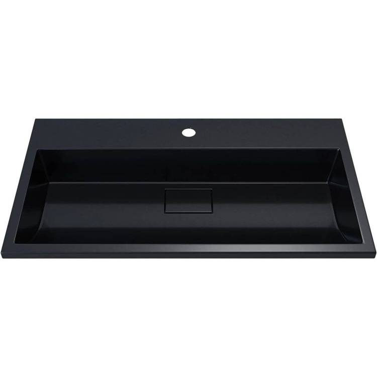 Раковина Uperwood Barsa 3939193463 черная глянцевая, 80x45