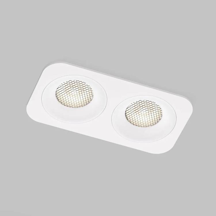 Встраиваемый точечный светодиодный светильник Elektrostandard Tetro 15277/LED 20W 4000K белый IP44
