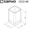 Стакан SAPHO SAPHO EVEREST для зубных щеток, стекло матовое с держателем, хром фото 3