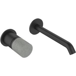 Смеситель для раковины Bronze de Luxe Focus 24686BG с внутренней частью, черный матовый гранит