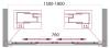 Душевая дверь BelBagno Unique BF-2-150/180-M-Cr фото 2
