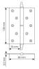Петля карточная Morelli MB 120X80X3.5 AB R C античная бронза, с коронкой, правая, врезная фото 2