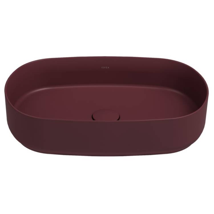 Раковина Isvea Infinity 10NF65055SV-2R бордовый матовый, 55x36