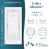 Ванна из искусственного камня Delice Diapason DLR330008R-M 180x70, белая матовая, с ручками хром, без ножек