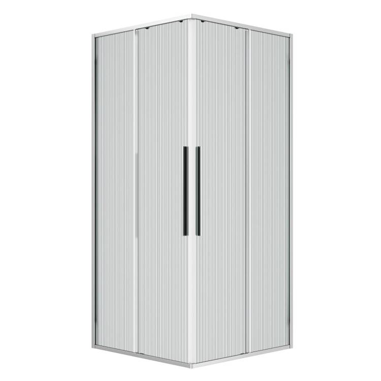 Душевой уголок Niagara Nova NG-4624-34 профиль хром, стекло рифленое, 100x100x195