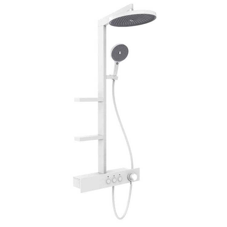 Душевая система AQUAme AQM8005W белая, с термостатом