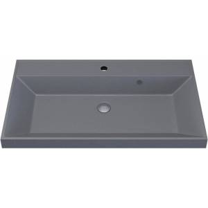 Раковина Uperwood Classic Quartz 291030007 80 см, бетон, серая матовая