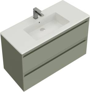 Тумба с раковиной Allen Brau Eclipse 2.0 1.E1003.CGM 2.0 олива матовый, 101x63.4