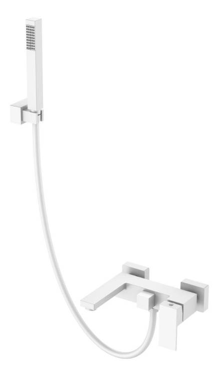 Смеситель для ванны Boheme Qubic 473-MW Matt White